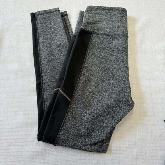 Athleta Herringbone Luxe Metro Drifter Leggings SIZE M Gray Black Pants - Picture 12 of 12